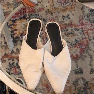 Zara white mules